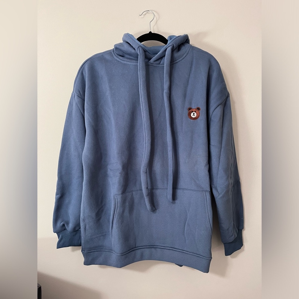 TEDDY BEAR Classic Fashion Soft Embroidered Hoodie Sweatshirt NWT Unisex Sz XL